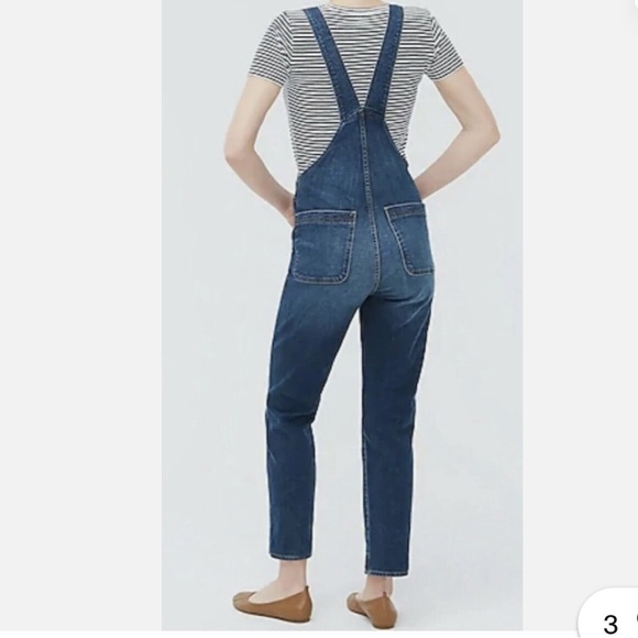 Indigo Blue Denim Jean Overalls Jumpsuit Size XS - Picture 2 of 12